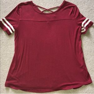 Red Strappy Back Tee